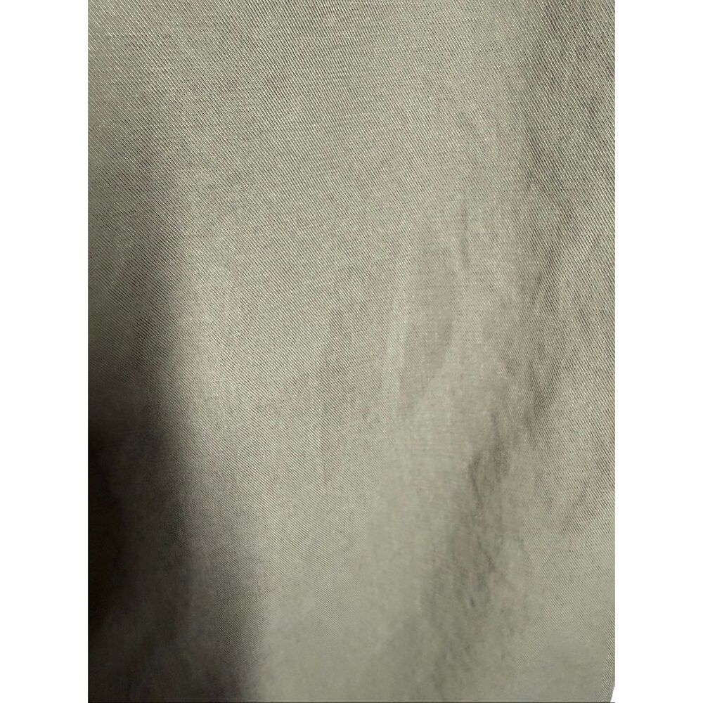 Madewell Wide Leg Crop Pants Women Size 14 Green Lyocell Linen Cotton High Rise - Picture 6 of 16